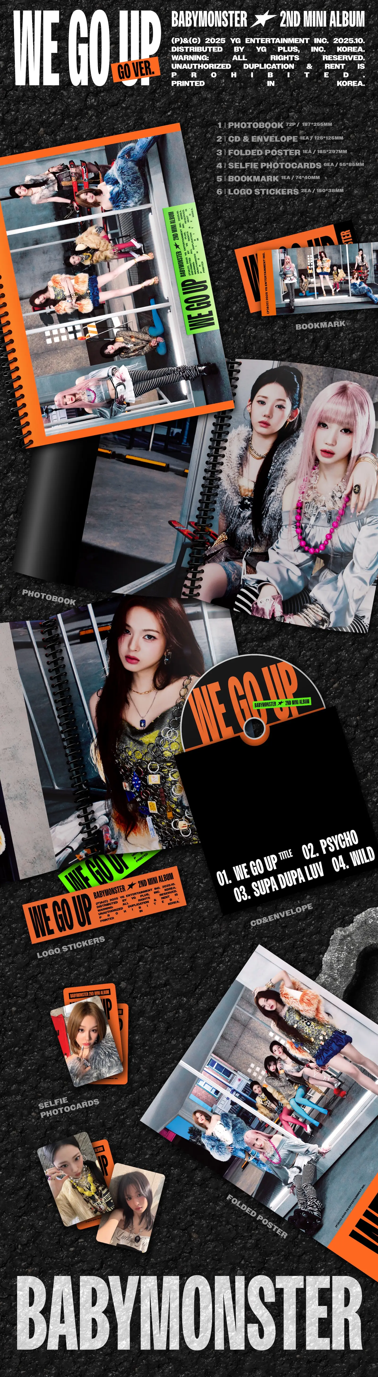 BABYMONSTER 2nd MINI ALBUM [WE GO UP]【日本限定特典付輸入盤】が10