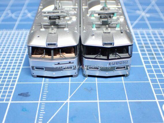 EF510形500番代（JR貨物仕様・銀色）が入線しました。TOMIX 7183
