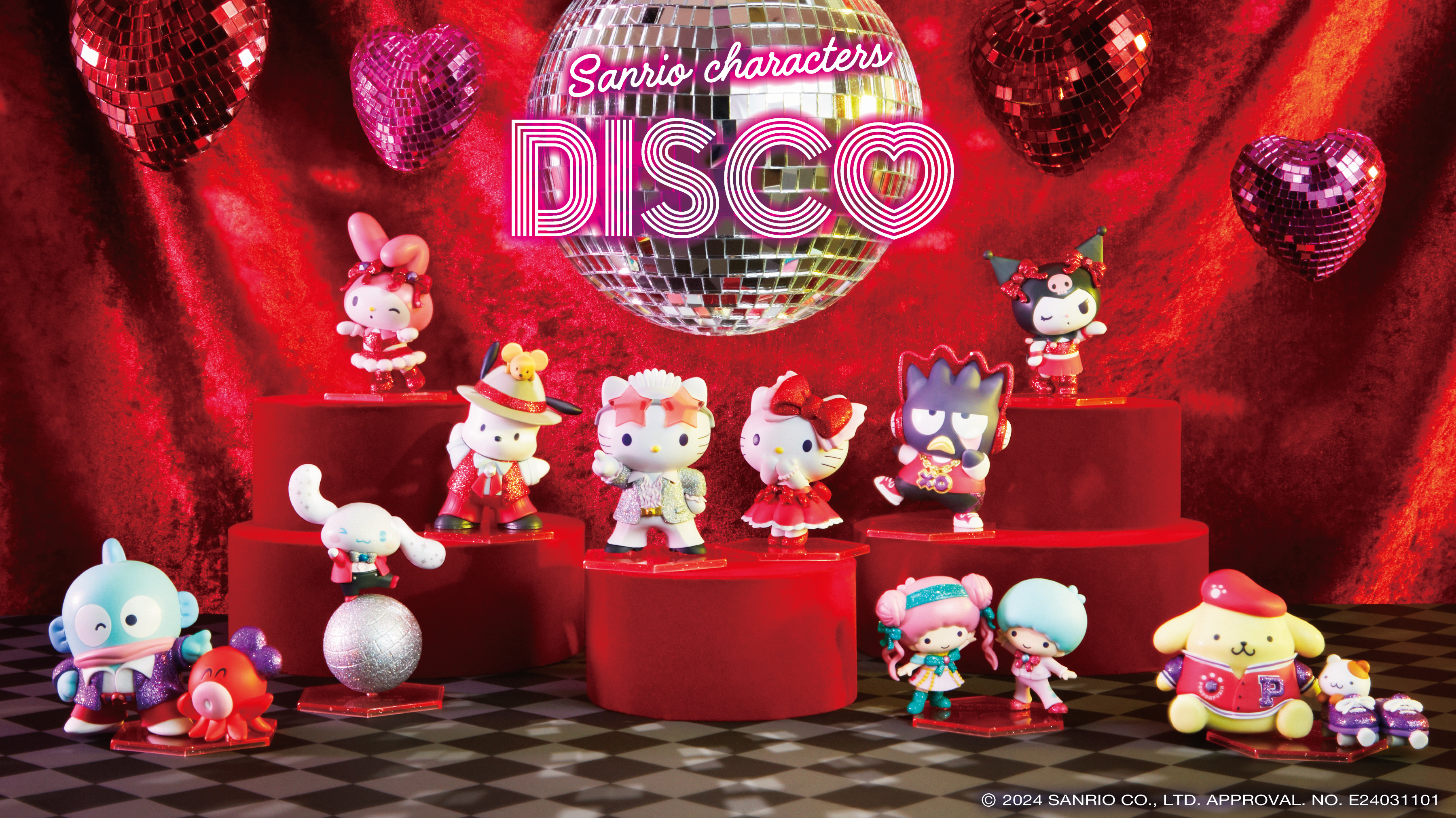 サンリオの人気キャラクターたちがディスコでダンス！ レトロ可愛い