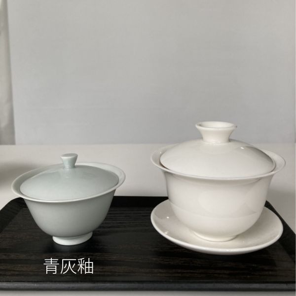 蓋碗 景徳鎮 青灰釉 斗笠 50ml – 遊茶オンラインショップ