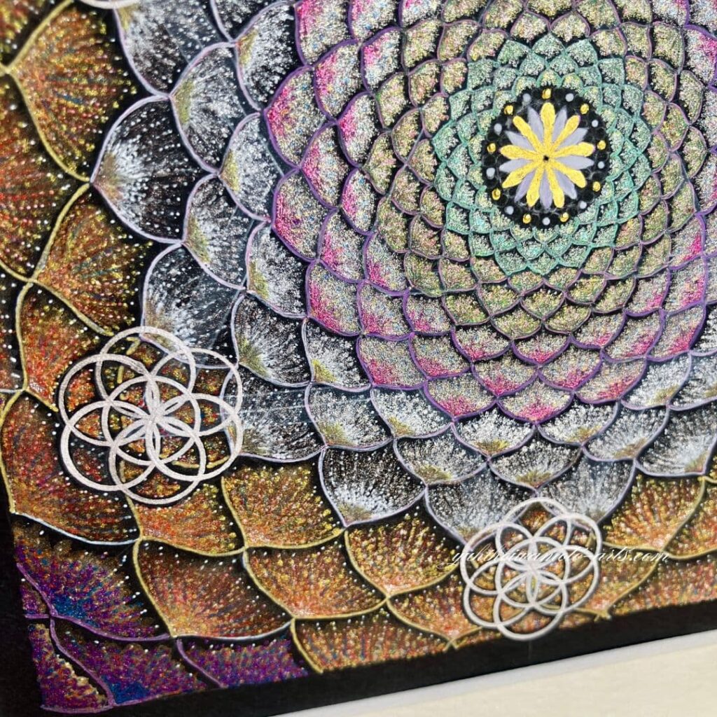曼荼羅アート「慈悲」｜Mandala art “Mercy” | 幸運を呼ぶ曼荼羅アート