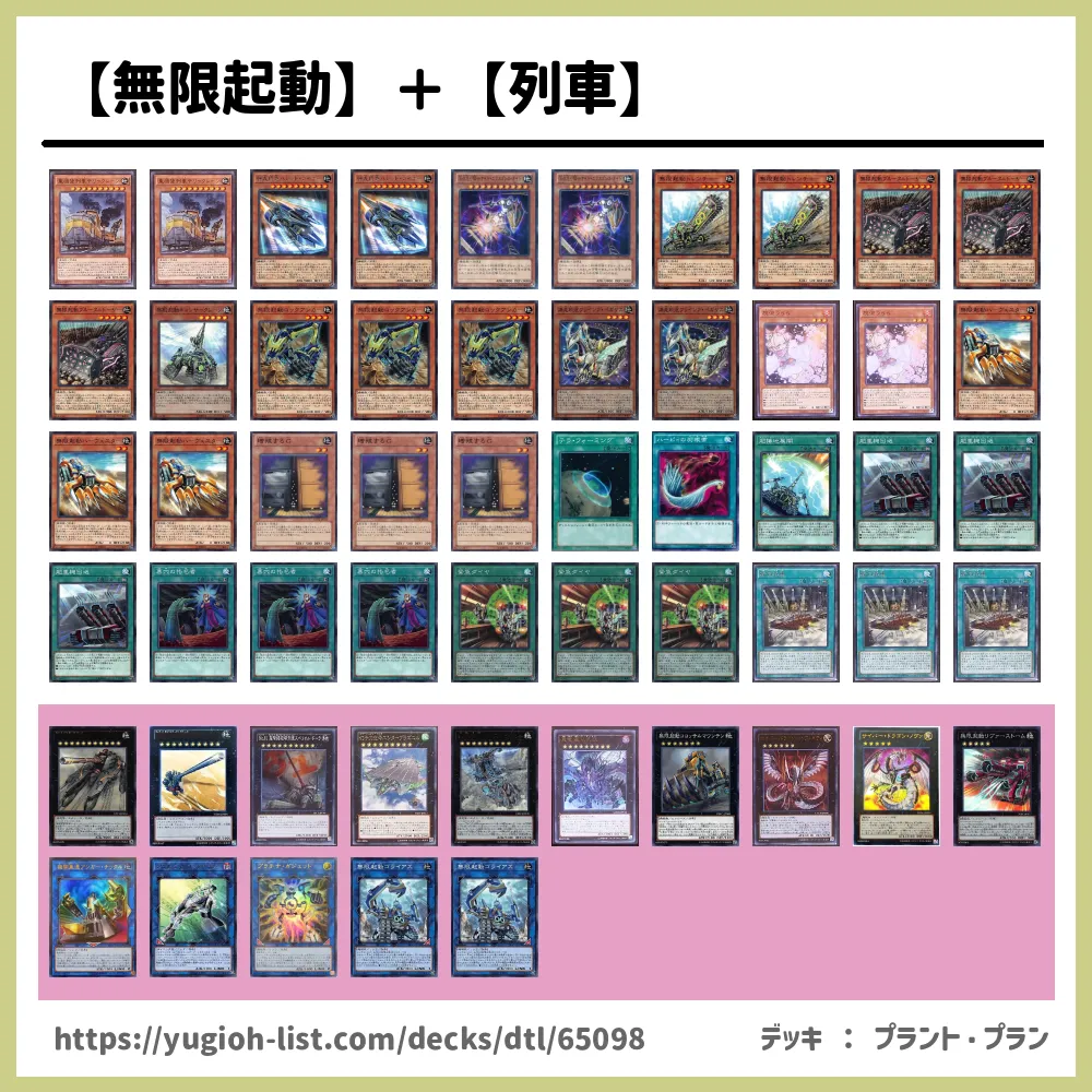 無限起動】＋【列車】遊戯王デッキレシピ機械族【ビートダウン