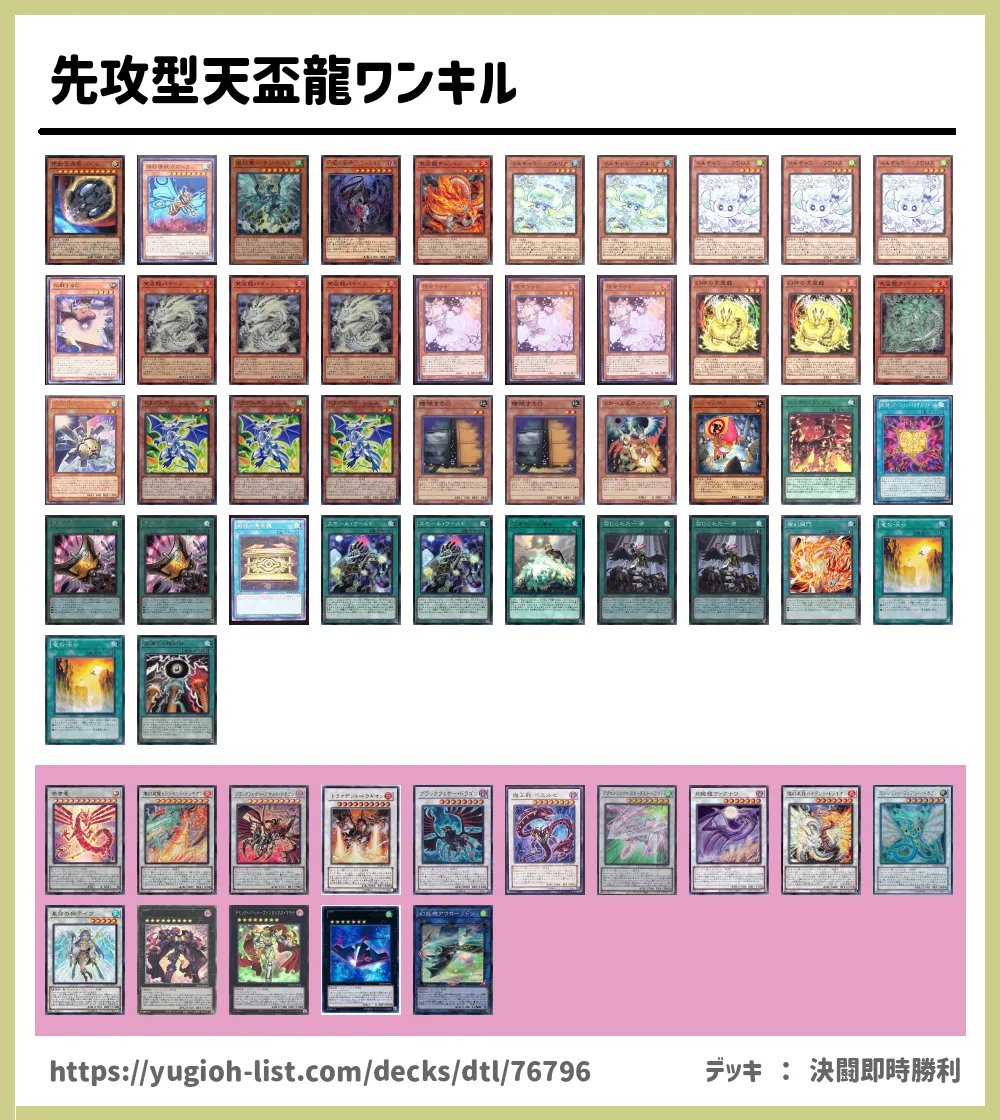 先攻型天盃龍ワンキル遊戯王デッキレシピ天盃龍（てんぱいりゅう