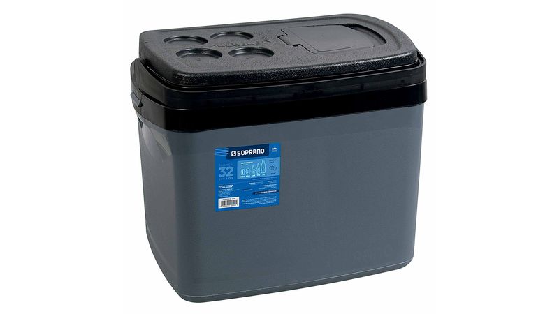 Caixa Térmica Soprano 32 Litros com Alça Cinza Tropical - Zaffari