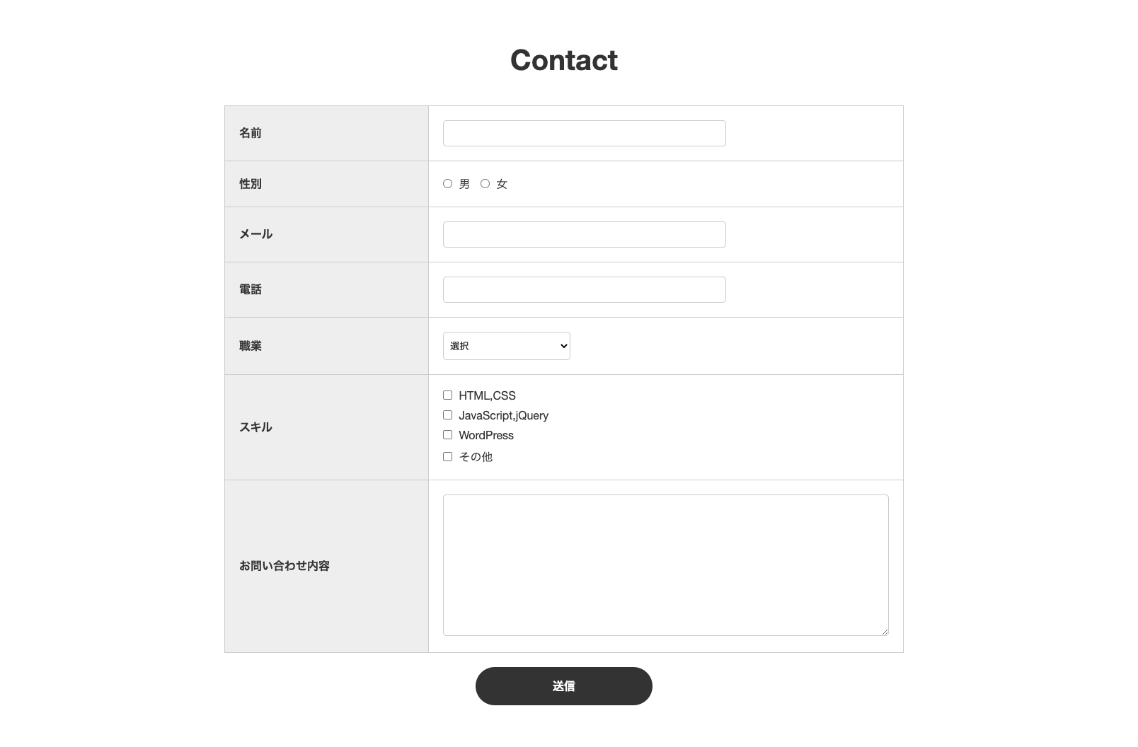 HTML】初心者でも簡単にできるお問い合わせフォームの作り方を解説