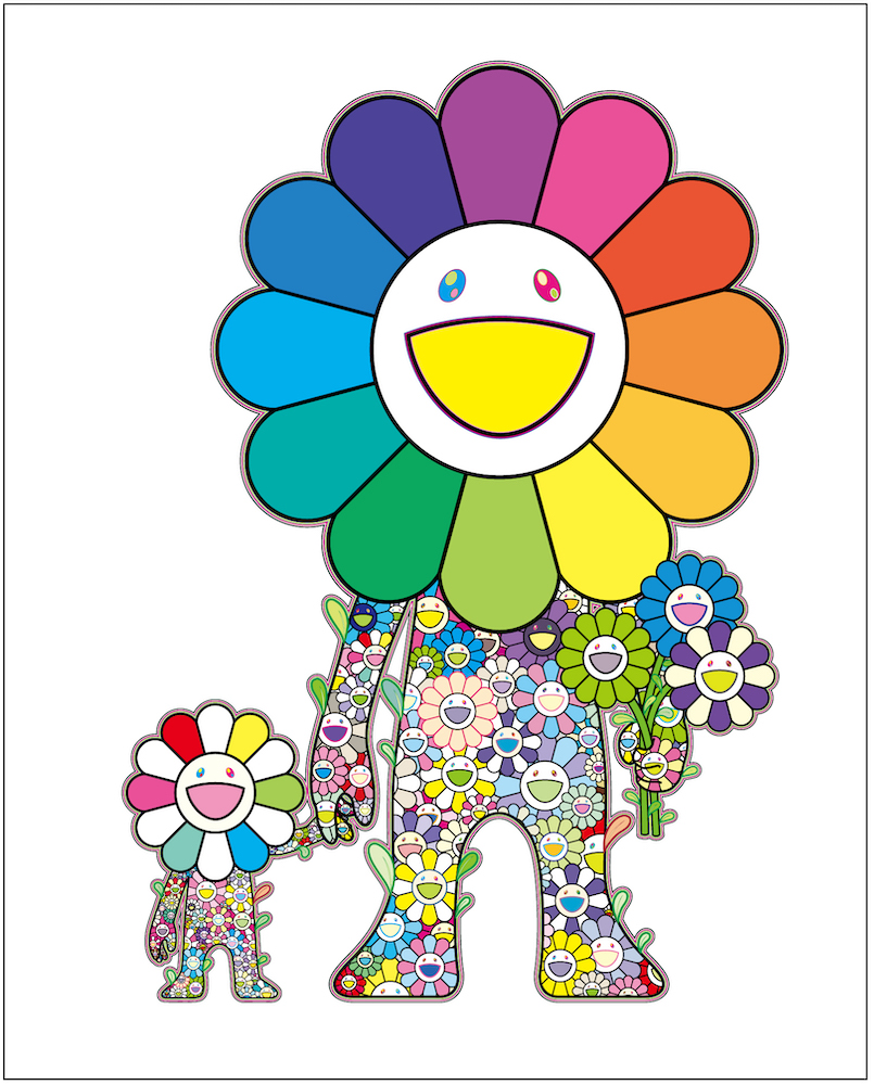 3月24日(水)10時よりWEBショップにて村上隆新作ポスター「お花の親子