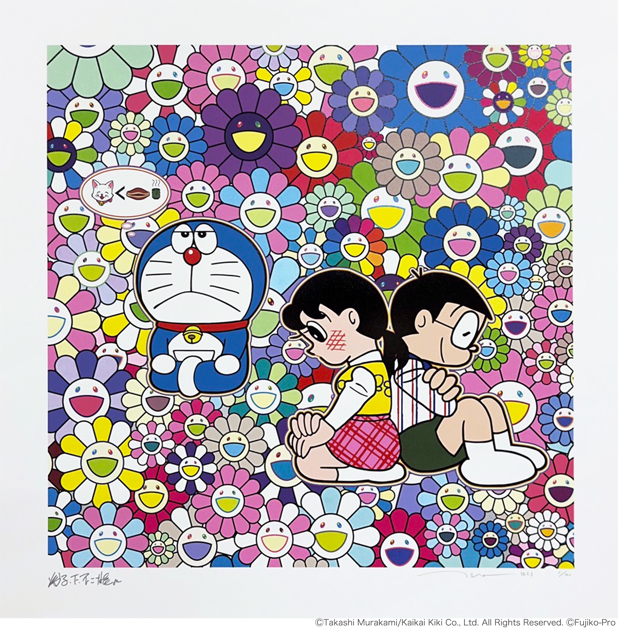 3月16日(木)12時よりWEBショップにて、ドラえもん×村上隆コラボ