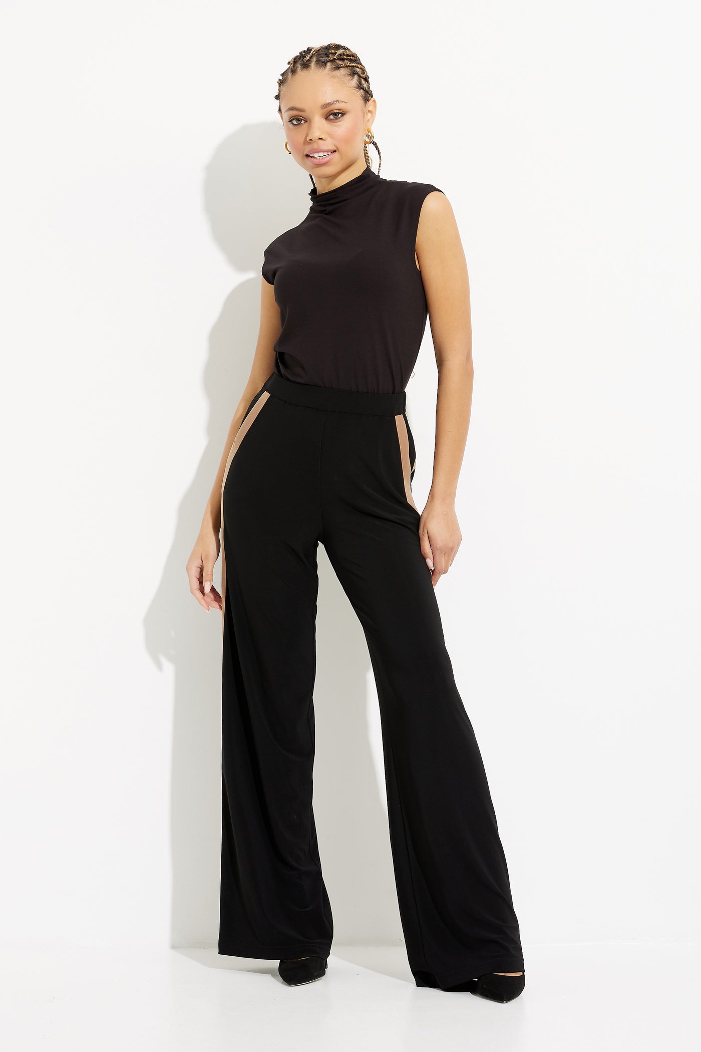 ピヨピヨ Joseph Ribkoff Striped Side Wide Leg Pants #233102 – Ziba