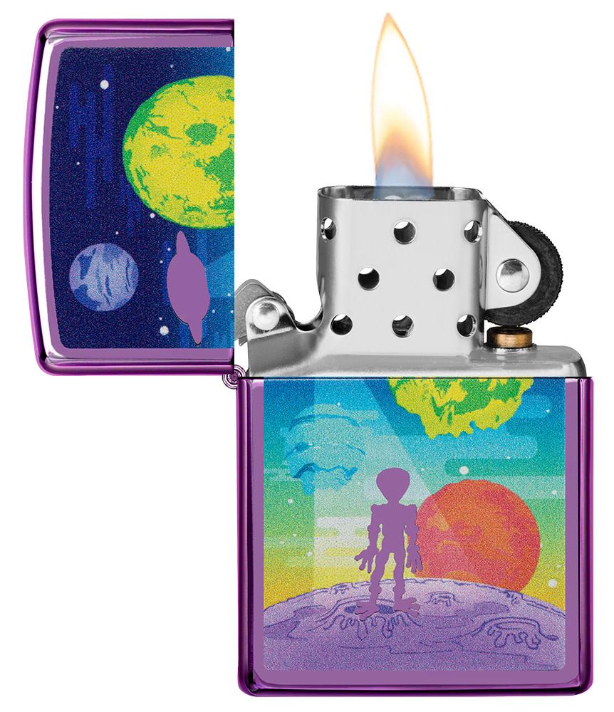 Alien Worlds High Polish Purple Windproof Lighter – Zippo USA