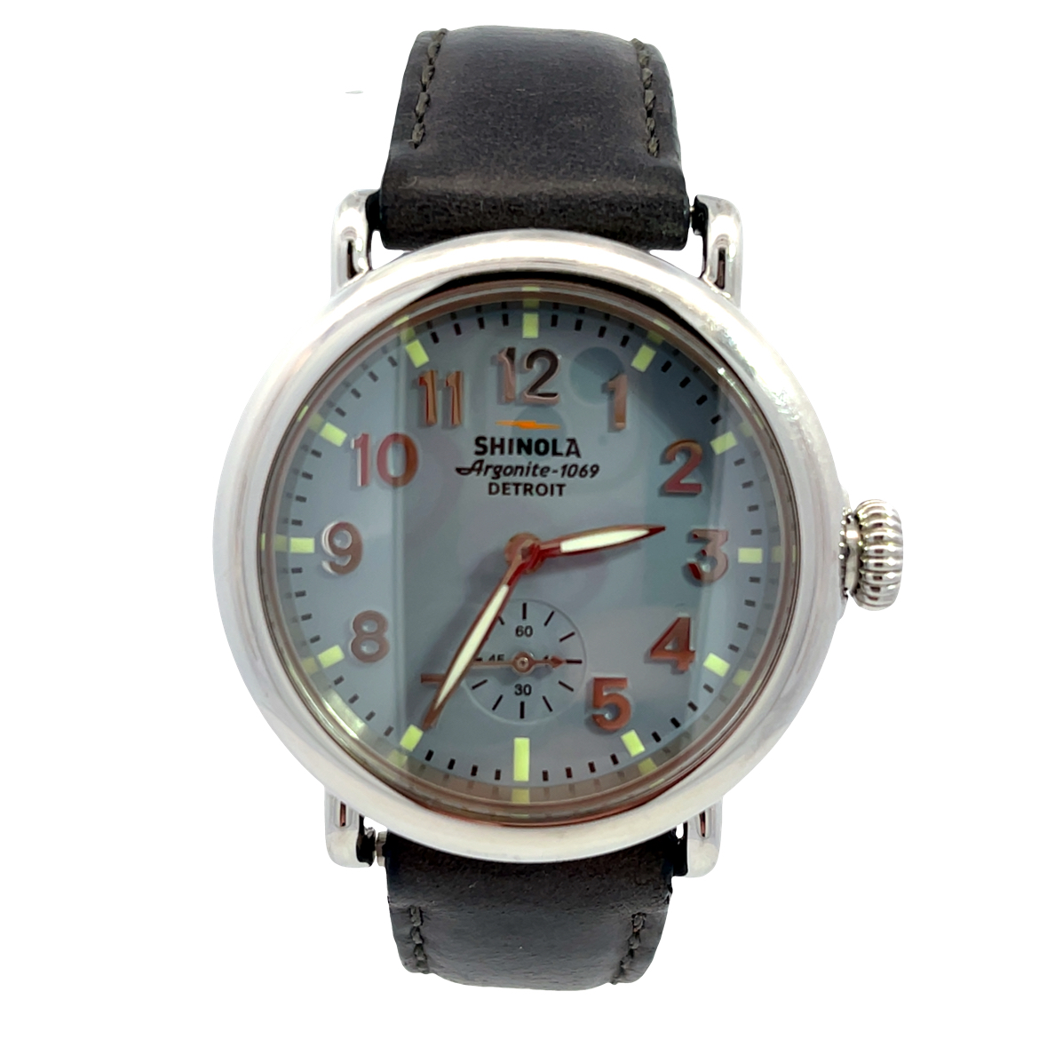 Shinola Blue Face Stainless Steel Quartz Argonite 1069 Watch
