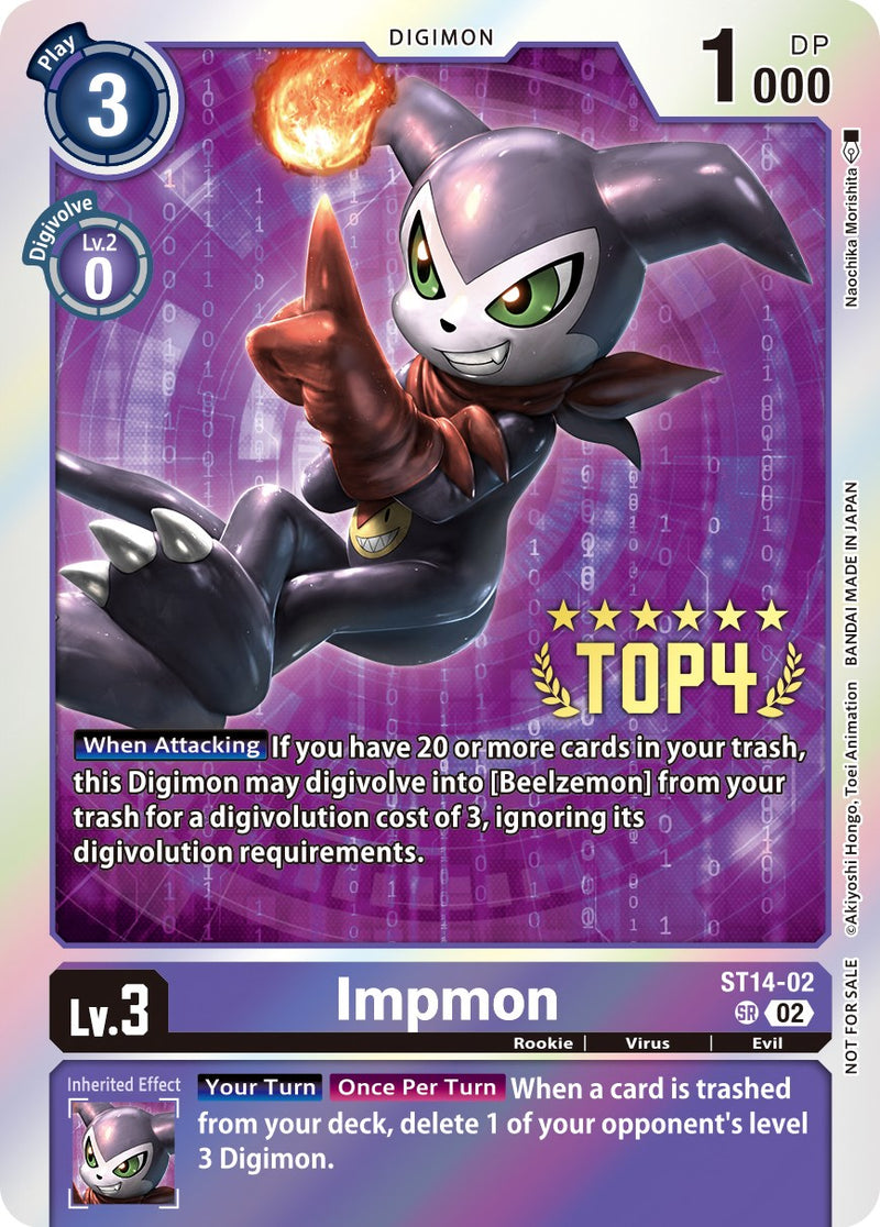 Impmon [ST14-02] (Digimon 3-On-3 November 2023 Top 4) [Starter Deck: B