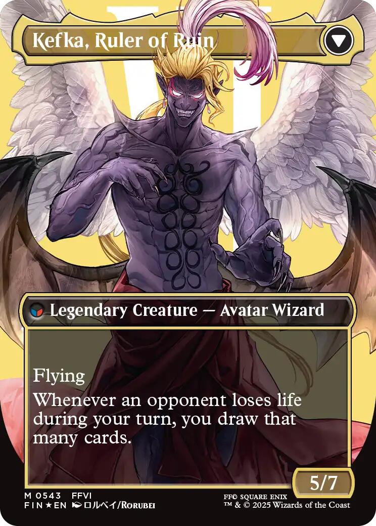 Kefka, Court Mage // Kefka, Ruler of Ruin (Borderless) (Surge Foil) [F