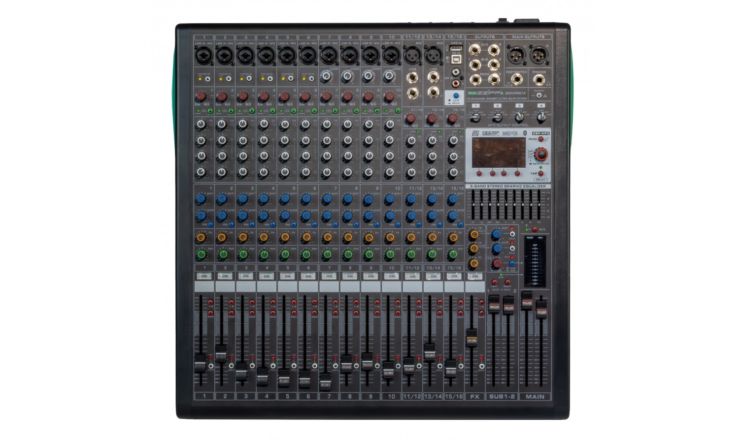 Mixer a 16 canali con dsp e matrix out (ZZMXPRO16) - Zzipp