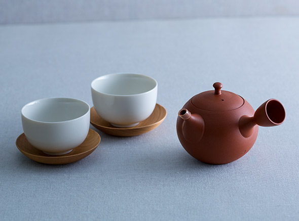 WDH 急須、湯呑み2個セット 丸形 - デザイン雑貨・オーガニックコスメ