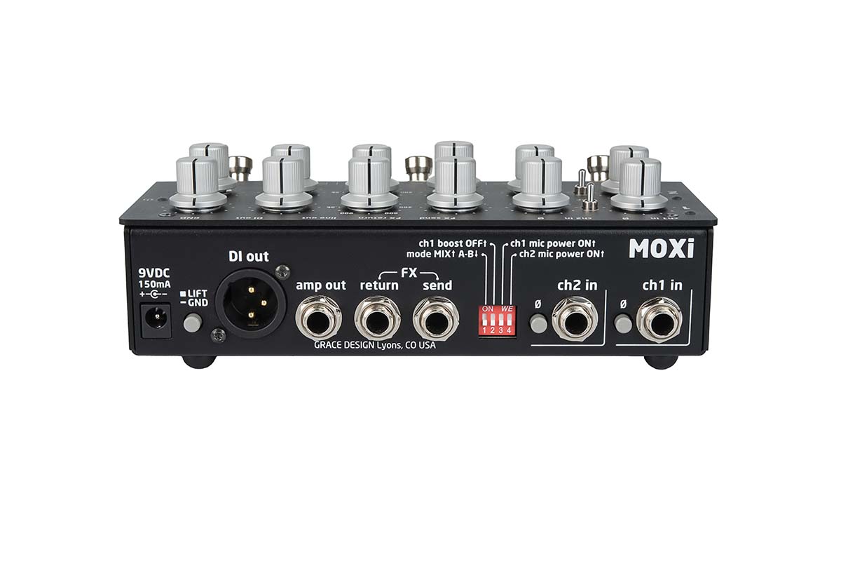 GRACE designより2chのアコースティック楽器用プリアンプMOXiが新登場
