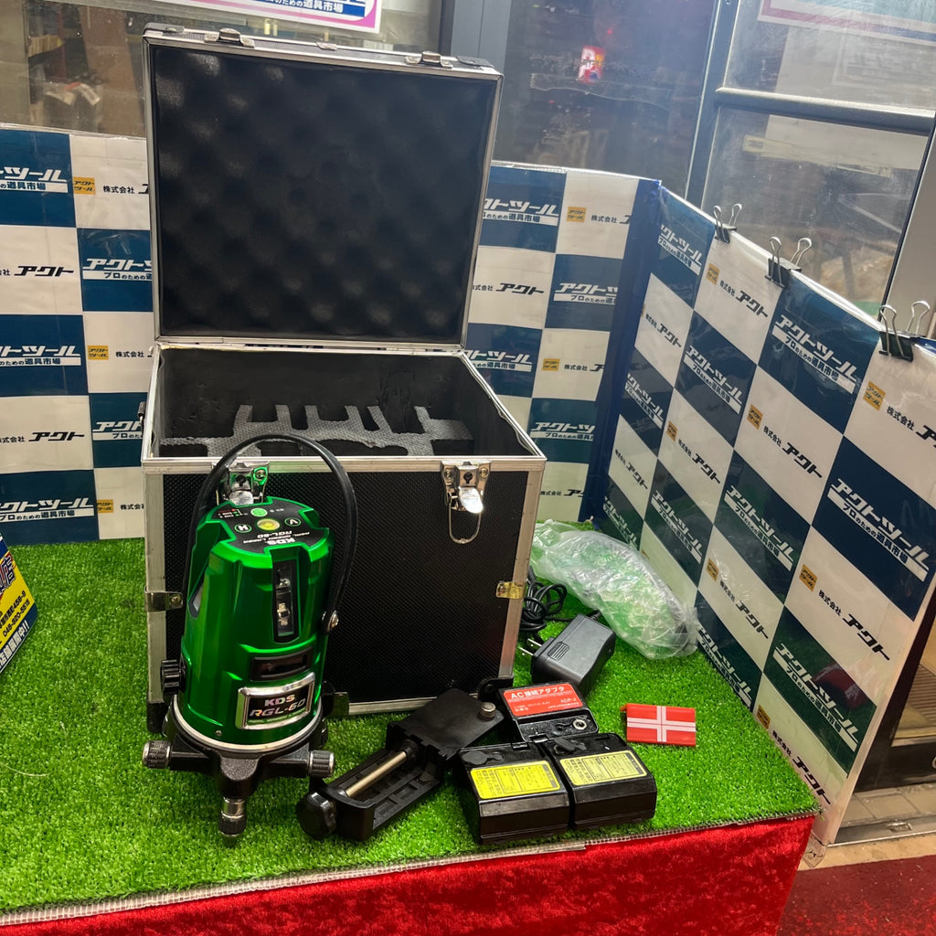 〇KDS グリーンレーザー墨出し器 RGL-60 矩十字・横【草加店