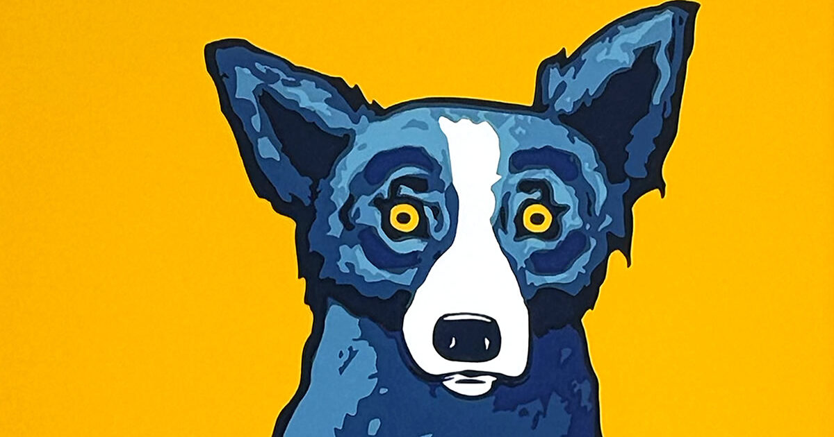 ジョージ・ロドリーゲ「Little Blue Dog」/シルクスクリーン/絵画販売