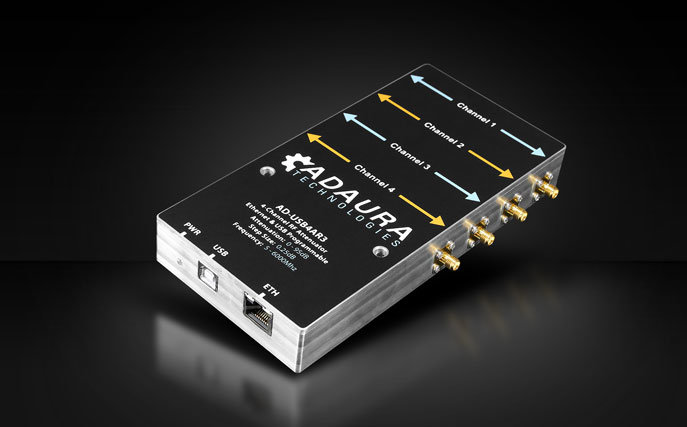 4-Channel 50-8000MHz Programmable RF Attenuator - Adaura Technologies