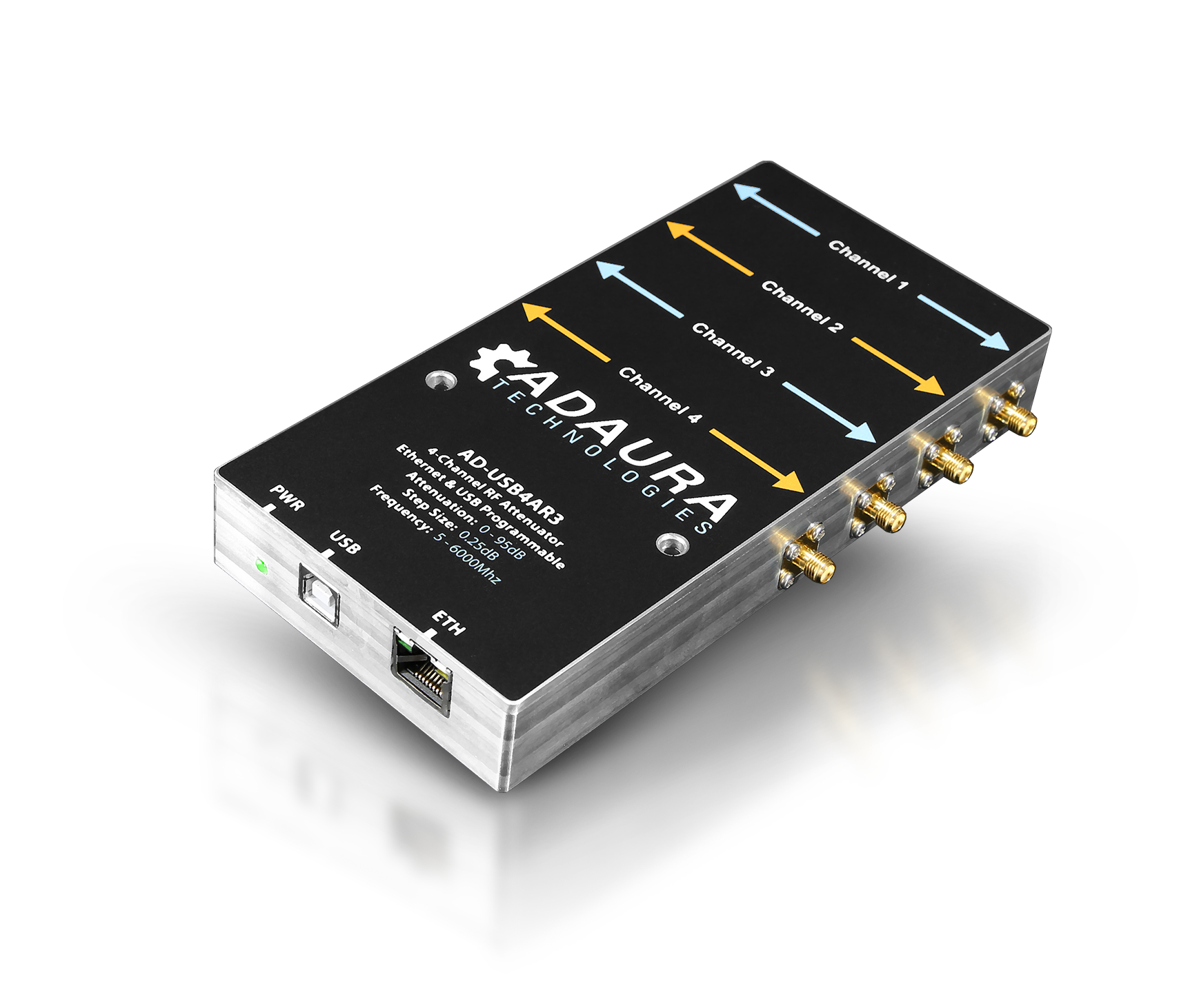 4-Channel 5-6000MHz Programmable RF Attenuator - Adaura Technologies
