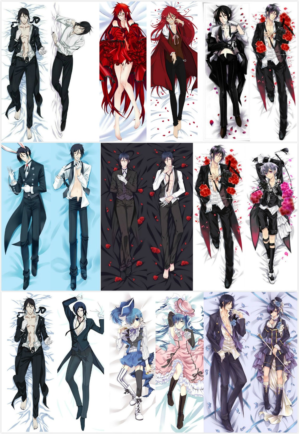 日本アニメ黒執事黒執事セバスチャン · ミカエリスシエル抱きボディ枕