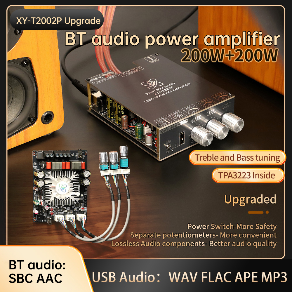 XY-T2002P Bluetooth Digital Sound Amplifier Module 200W*2 Audio