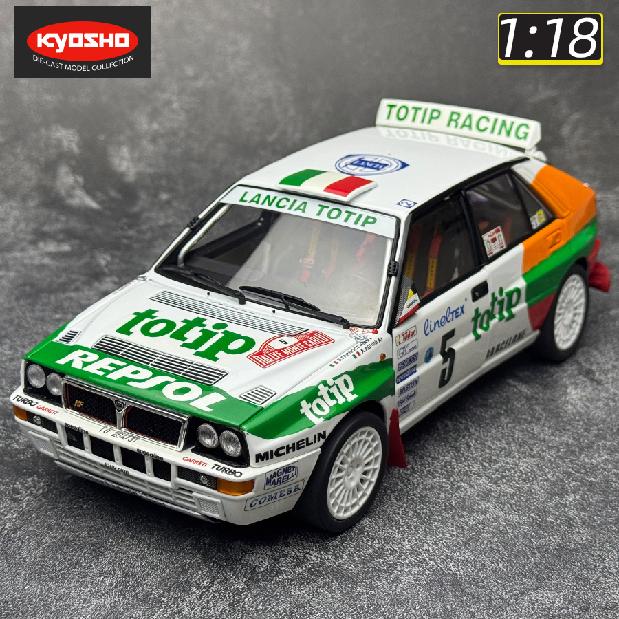 KYOSHO Diecast 1:18 Lancia Delta HF Martini painted car model