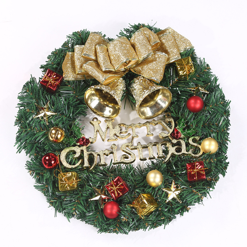 Red Christmas Wreath for Front Door Gold Window Wall Door