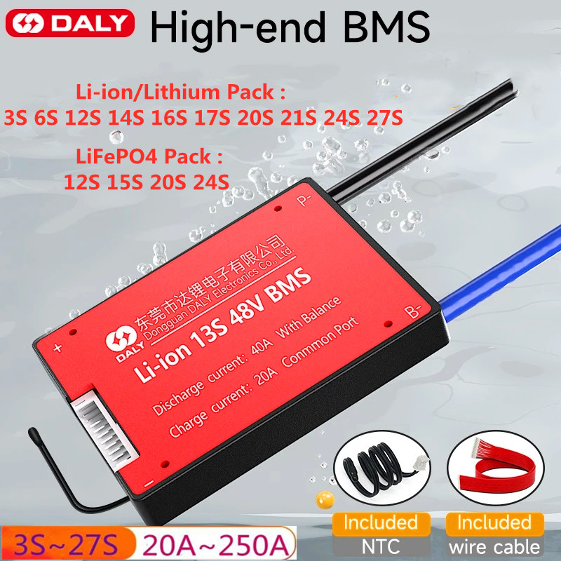 DALY BMS NTC Temp 3S 6S 12S 14S 15S 16S 17S 20S 24S 27S 12V 24V