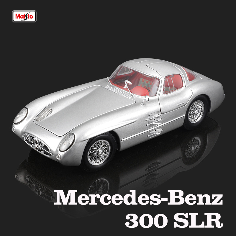 Maisto 1:18 Mercedes-Benz 300 SLR car Alloy Retro Car Model