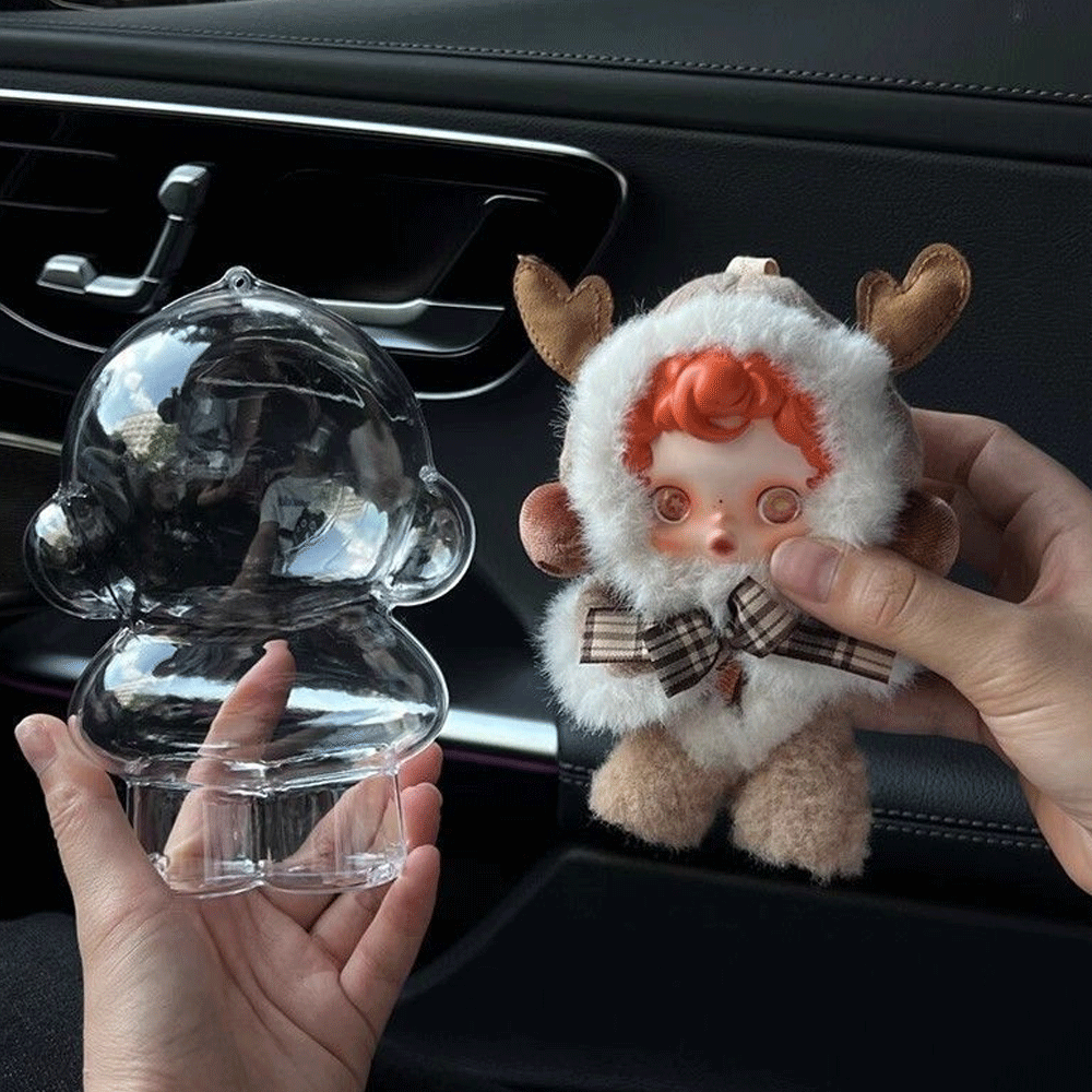 NEW Transparent Case For Skull Panda Protective Cover Plush Dolls