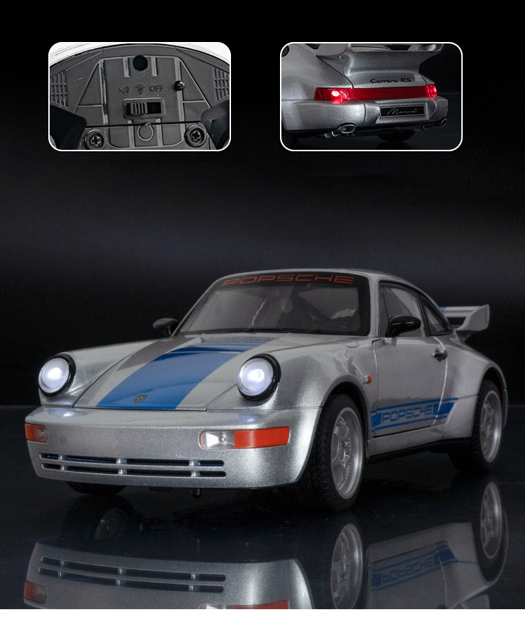 1:24 Porsche 911 964 Carrera RS Alloy Car Diecast Toy Vehicle Car