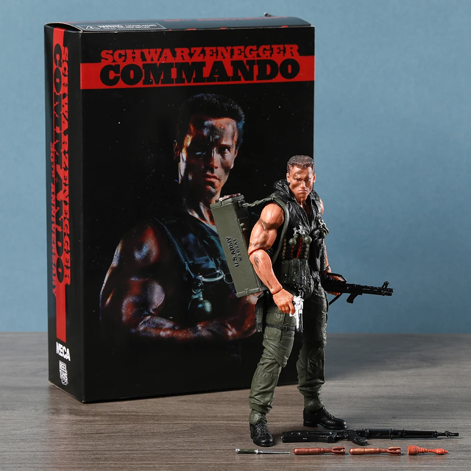 Neca commando johMatrixアクションフィギュア、ジョイントモバイル