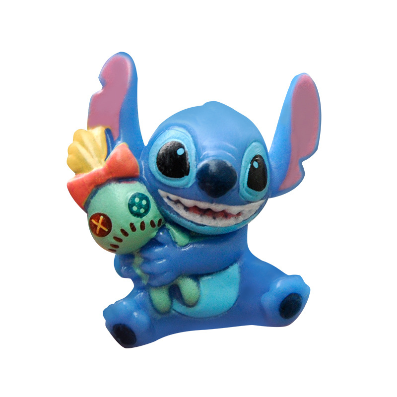6 ピース/セットディズニーアニメリロとスティッチフィギュアおもちゃ