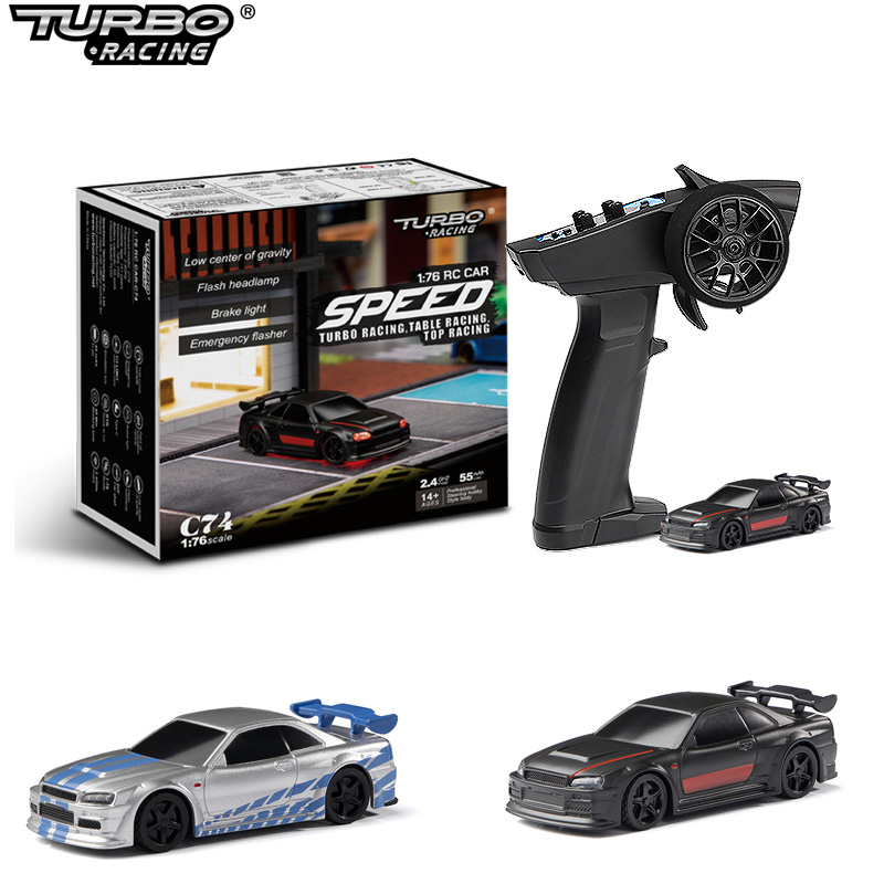 Turbo Racing 1:76 C64 C73 C72 C74 Drift RC Car With Gyro Radio