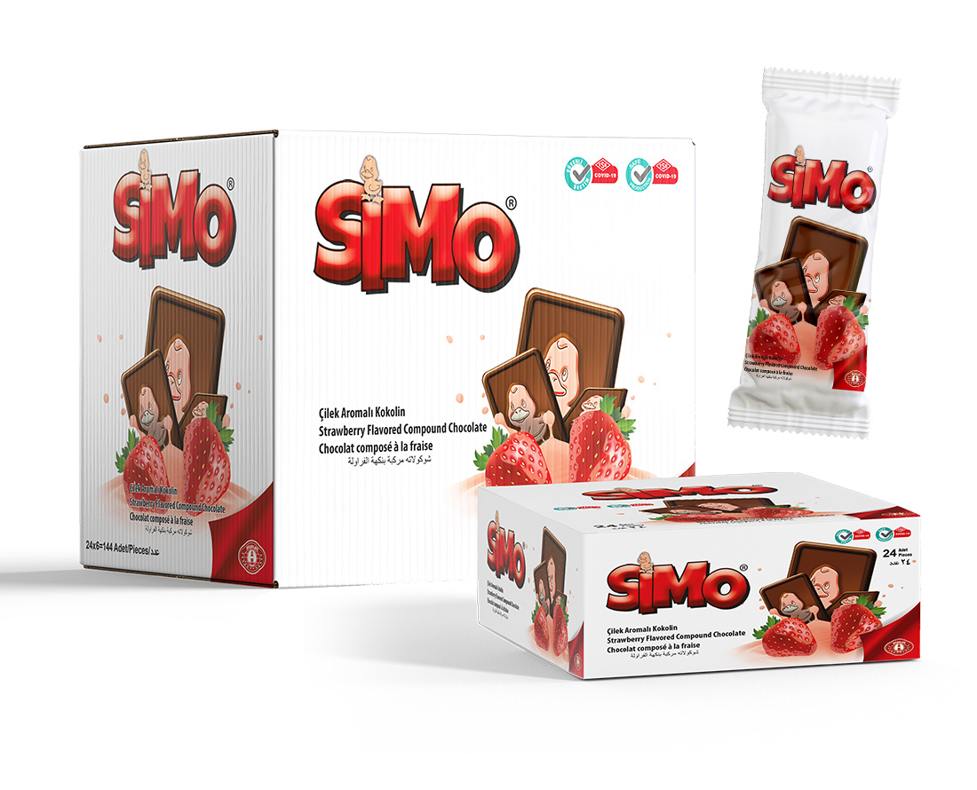 Akanlar Simo – Çilek Aromalı – 18 gr – Akanlar Gıda