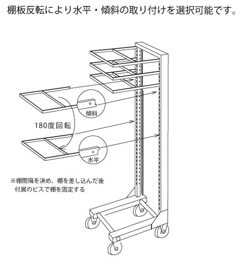 法人様限定】ステンレストンボラック（水平・傾斜変更可能）｜店舗備品