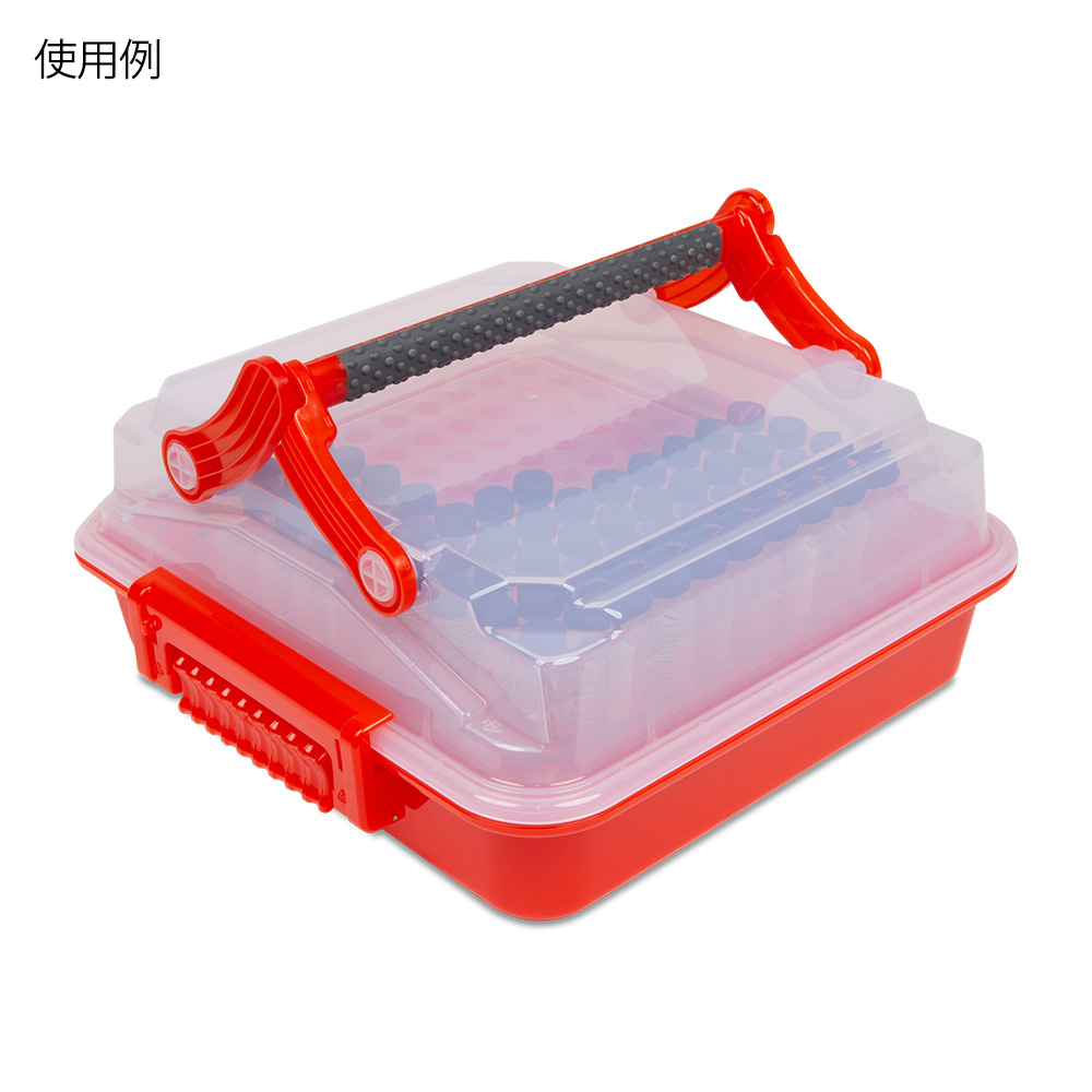 4-6668-02 サンプル運搬ボックス（Duraporter®）レッド 120927 【AXEL