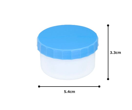 0-8173-05 プラ軟こう壺（深型）55mL 50個 青 50 【AXEL】 アズワン