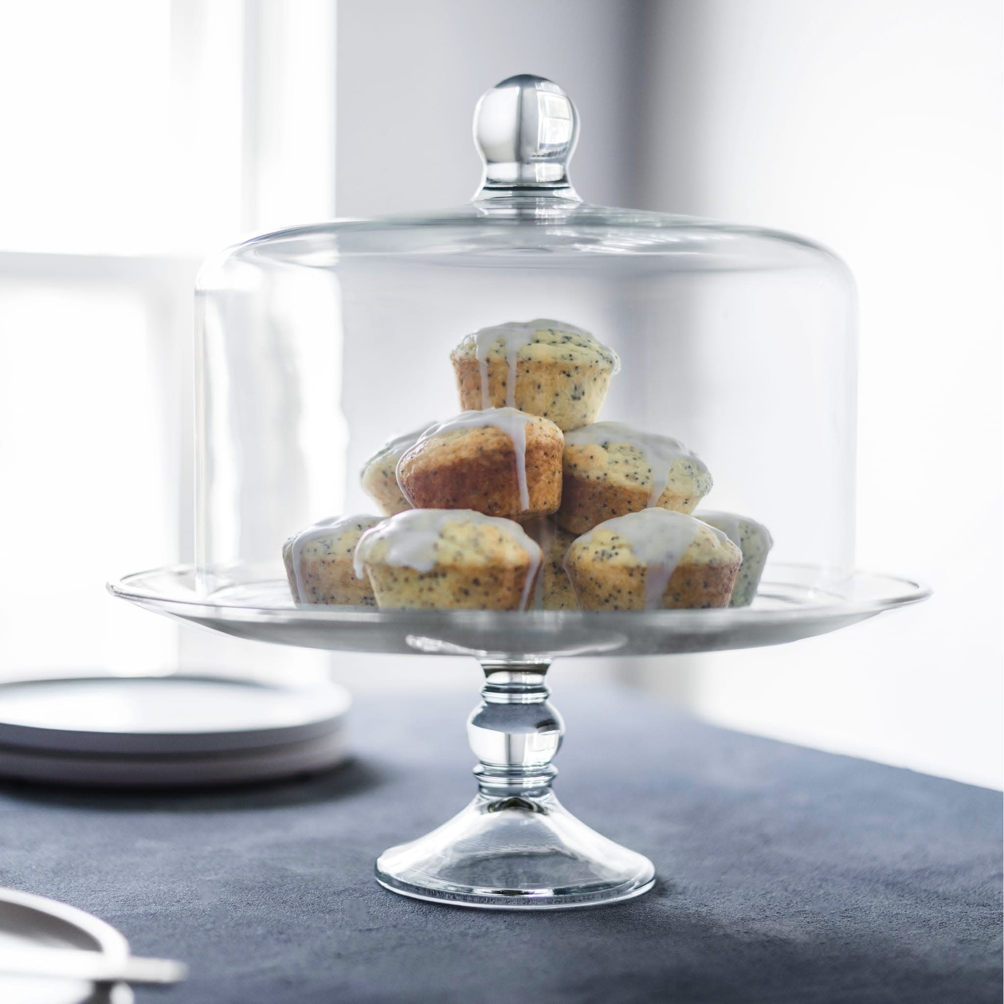 Libbey-Selene-Glass-Cake-Stand