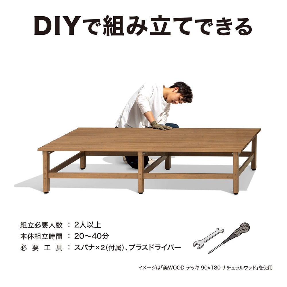 美WOOD デッキ 90×90 ナチュラルウッド /B(ナチュラルウッド): デッキ