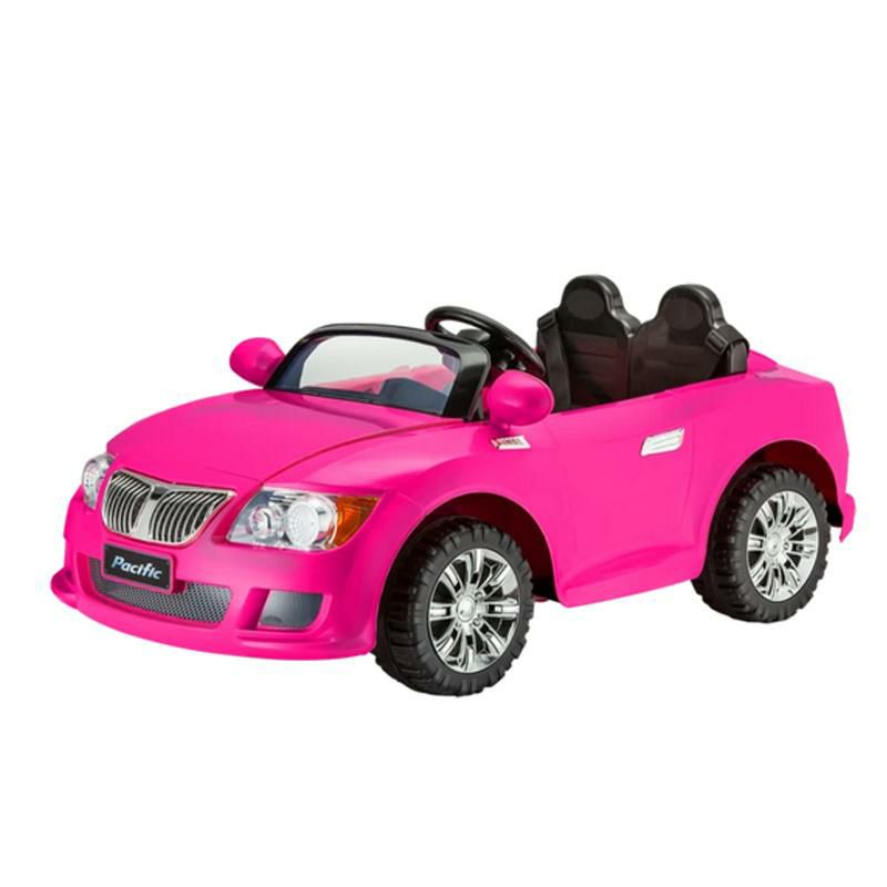 乗用玩具 子供用 電動自動車 ピンク コンバーチブル オープンカー