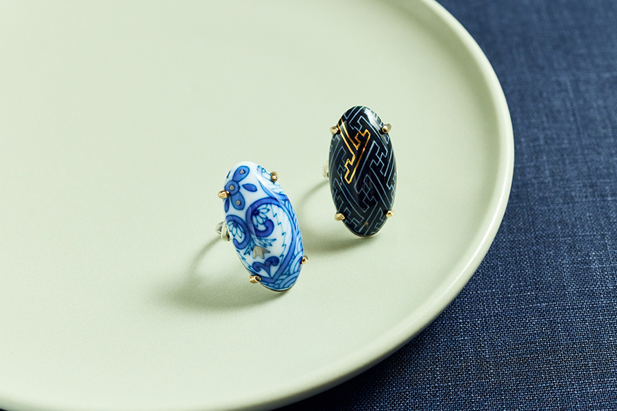 HIZEN jewelry 鍋島焼 オーバル モチーフ リング | ANoTHER IMPERIAL