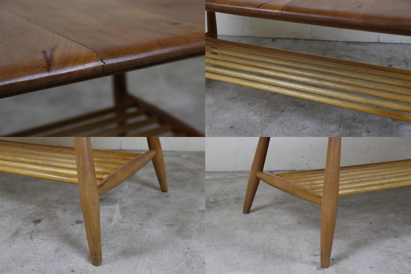 お買い得！ イギリス アーコール社 ercol ラック付コーヒーテーブル す5-6