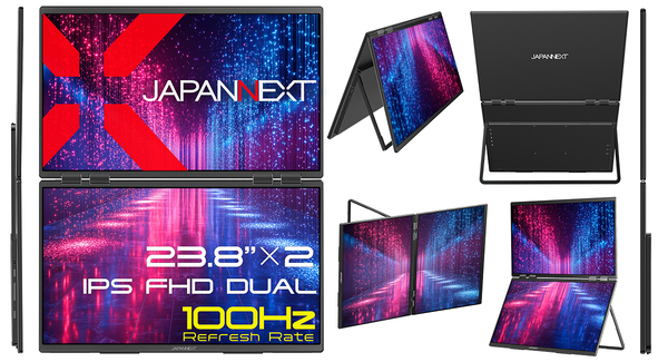 ASCII.jp：最大3画面＆PC給電も可能！JAPANNEXTの多機能デュアル
