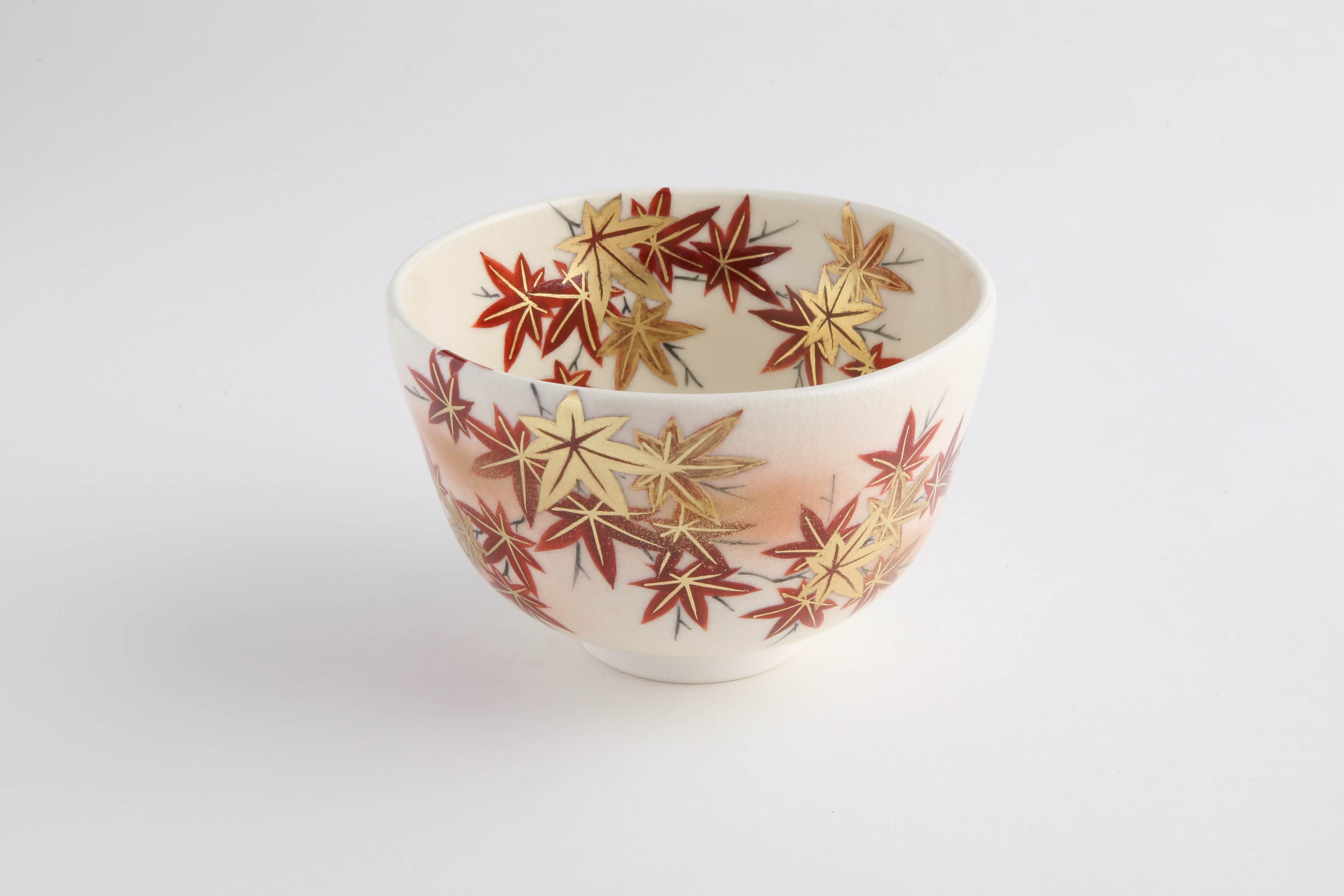 紅葉 抹茶碗