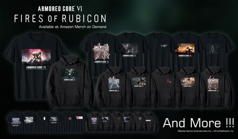 アーマード・コア6」のTシャツなどアパレルアイテムの販売が本日4月24
