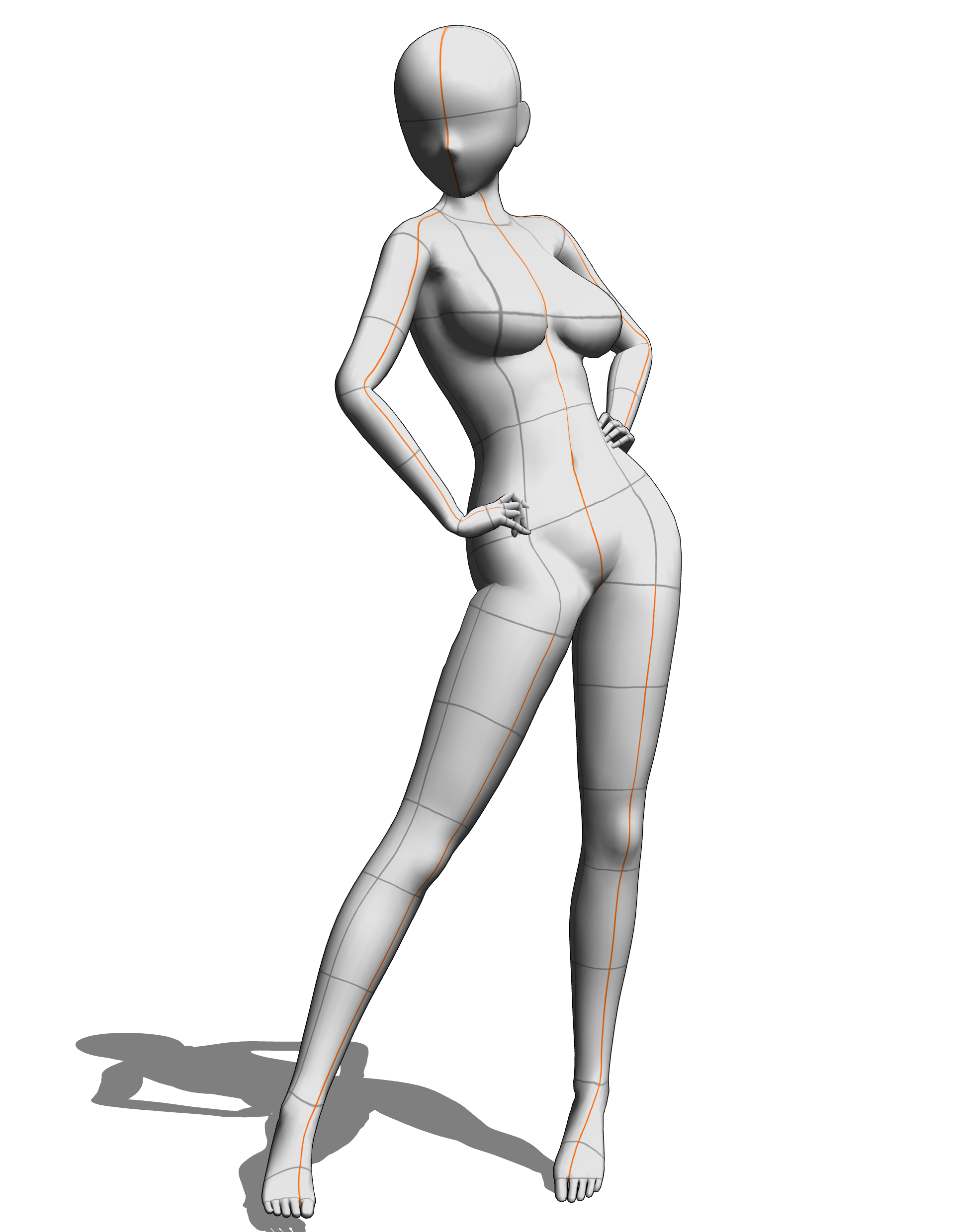 Standing pose 02 Women's legs - CLIP STUDIO ASSETS