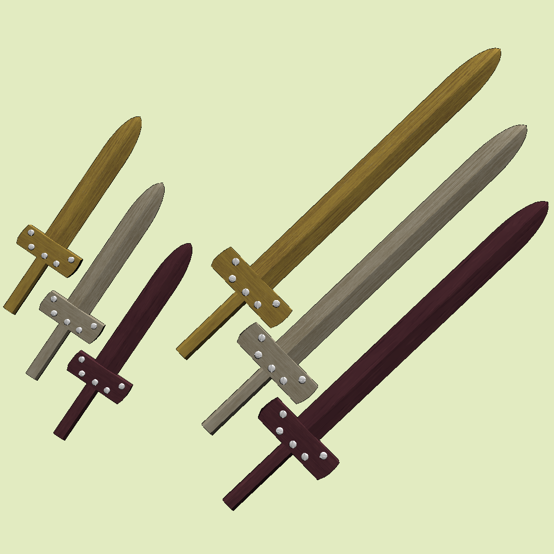 Wooden Swords 木剣 - CLIP STUDIO ASSETS