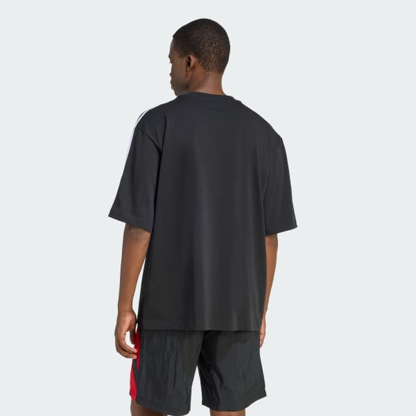 adidas ADICOLOR 3-STRIPES OVERSIZED TEE - Black | Free Shipping