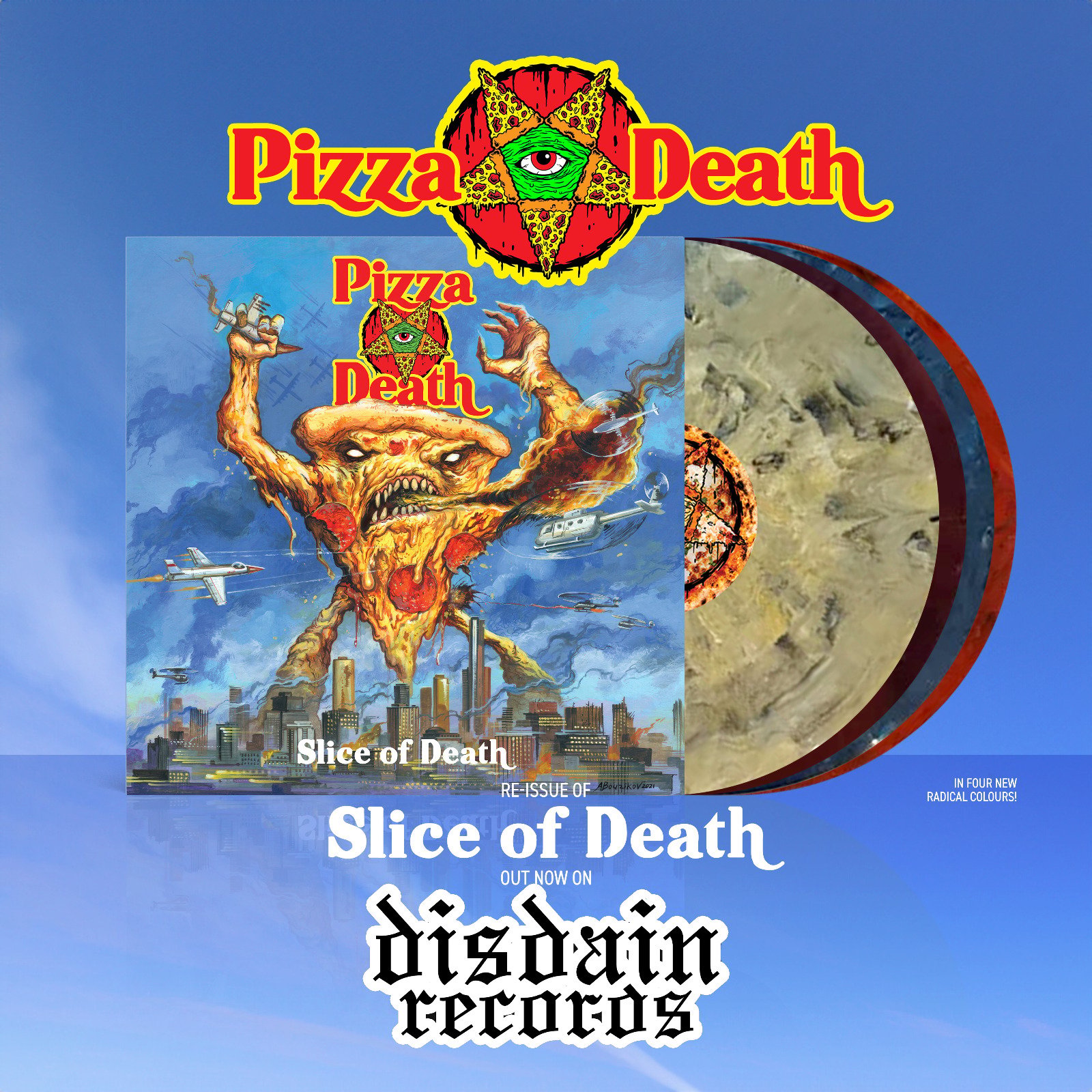 Pizza Death - Slice Of Death Vinyl LP Reissue | Disdain Records